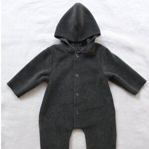 Makie hooded fleece jumpsuit for baby